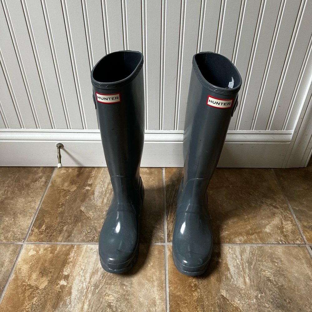 Blue Gray Women’s Hunter Rain Boots